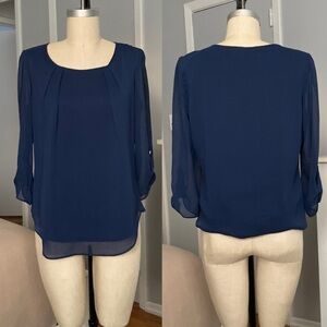 Womens blouse in navy blue in size S